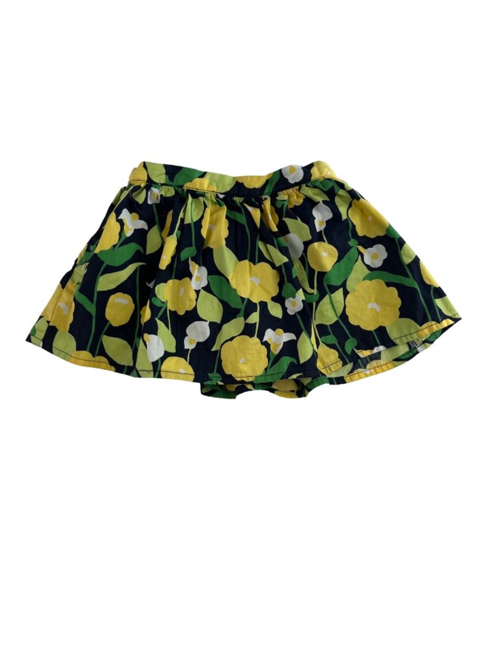 Gymboree Infant Girls Floral Skirt Blue Yellow Sizeโ 12-18 Months